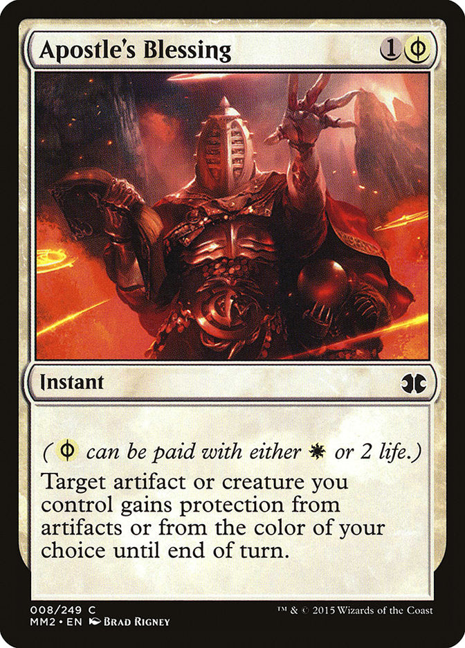 Apostle's Blessing – Common Magic: The Gathering card from Modern Masters 2015 (#8)