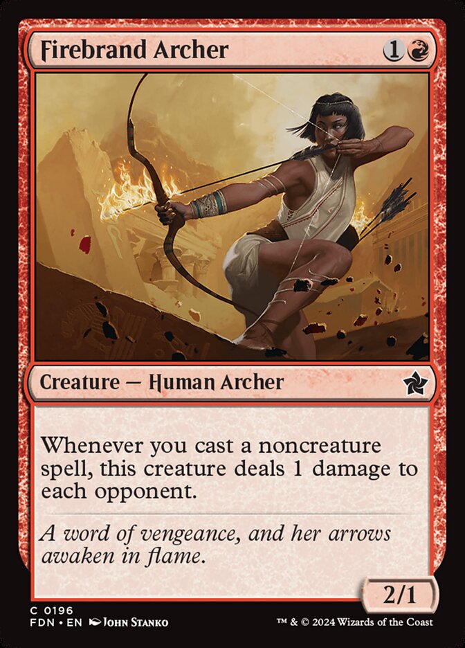 Firebrand Archer – Common Magic: The Gathering card from Foundations (#196)