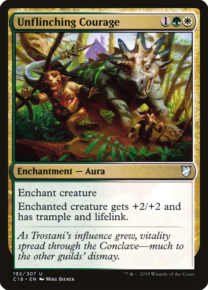 Unflinching Courage – Uncommon Magic: The Gathering card from Commander 2018 (#192)