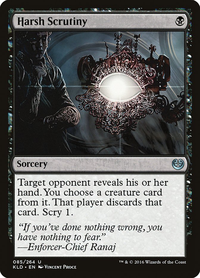 Harsh Scrutiny – Uncommon Magic: The Gathering card from Kaladesh (#85)