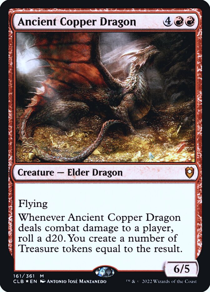 Ancient Copper Dragon – Mythic Magic: The Gathering card from Battle for Baldur's Gate Promos (#161s)