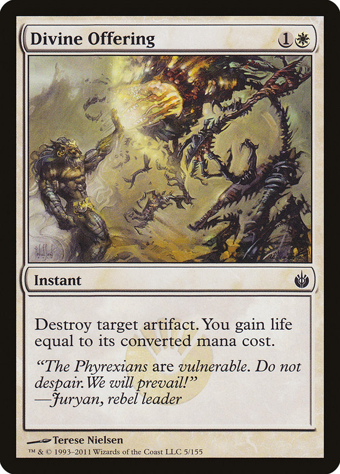 Divine Offering – Common Magic: The Gathering card from Mirrodin Besieged (#5)