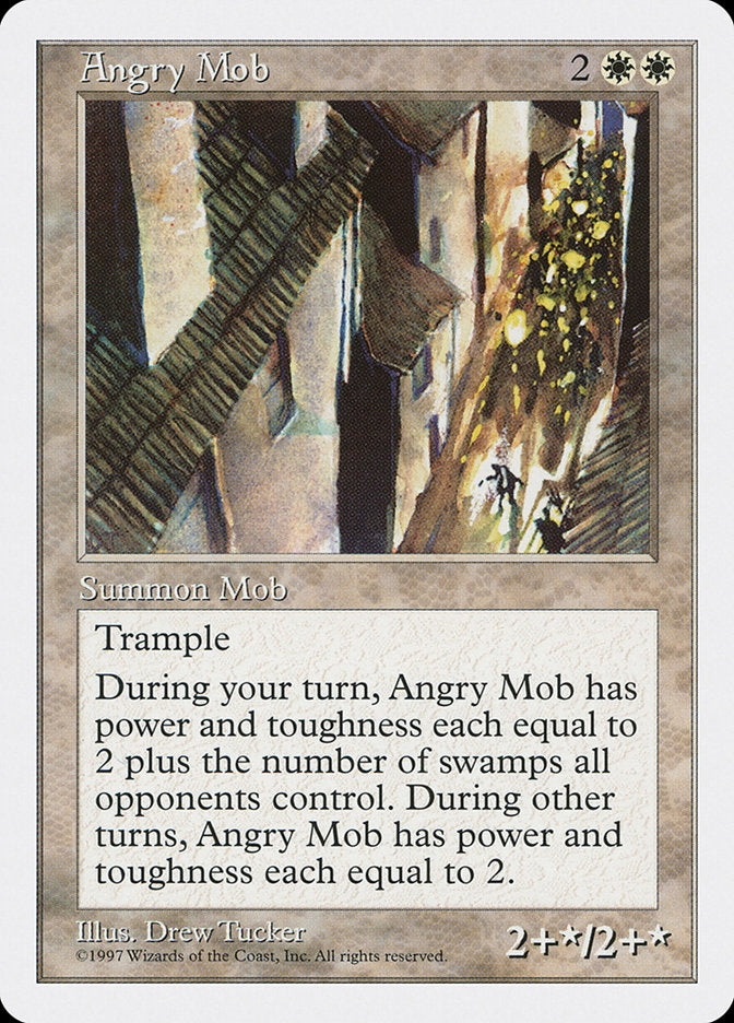 Angry Mob – Uncommon Magic: The Gathering card from Fifth Edition (#4)