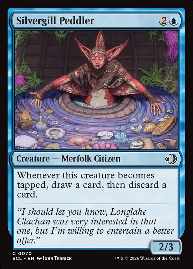 Silvergill Peddler – Common Magic: The Gathering card from Lorwyn Eclipsed (#70)