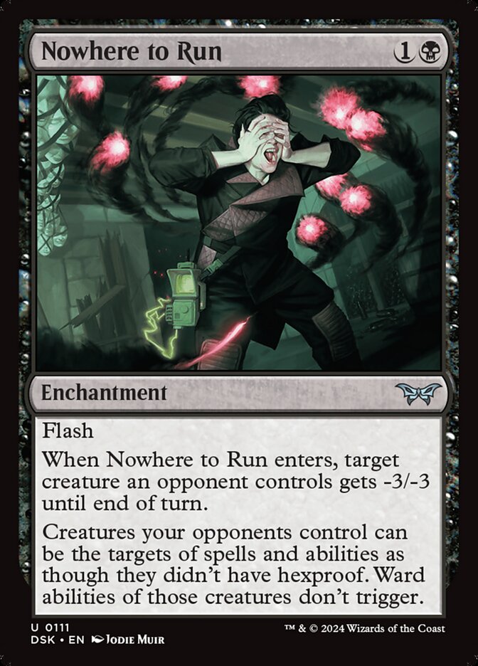 Nowhere to Run – Uncommon Magic: The Gathering card from Duskmourn: House of Horror (#111)