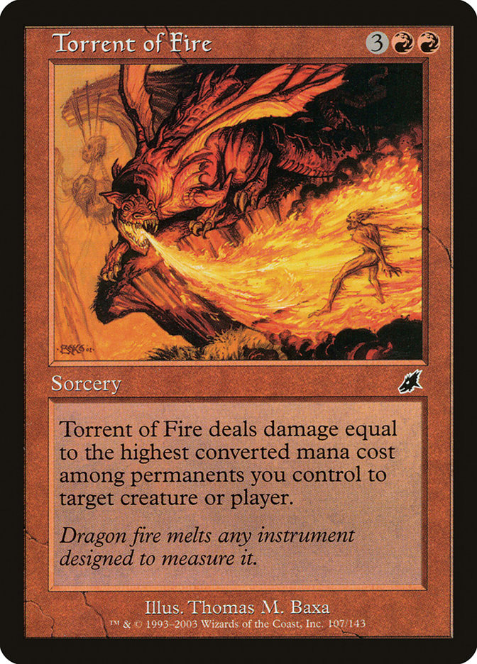 Torrent of Fire – Common Magic: The Gathering card from Scourge (#107)