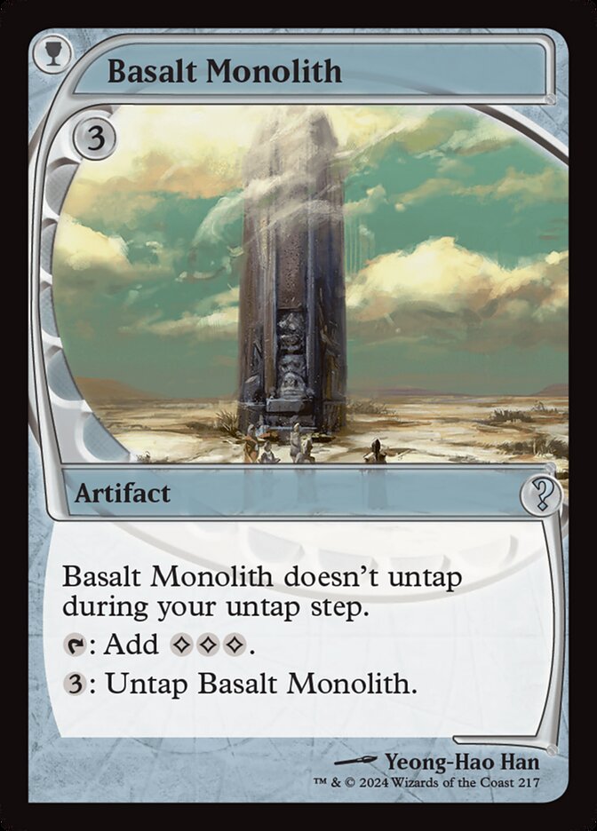 Basalt Monolith – Uncommon Magic: The Gathering card from Mystery Booster 2 (#217)
