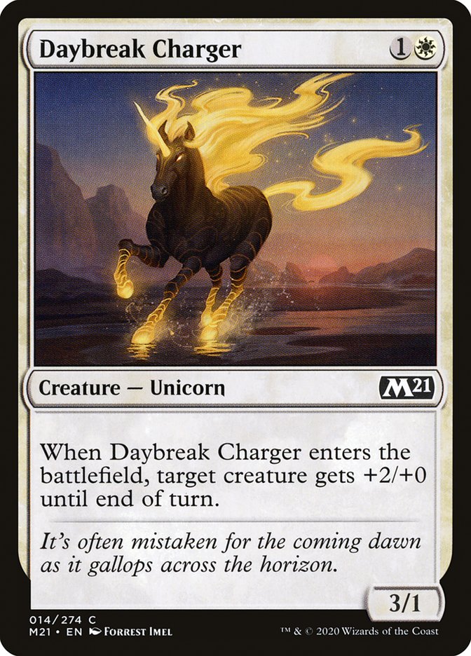 Daybreak Charger – Common Magic: The Gathering card from Core Set 2021 (#14)