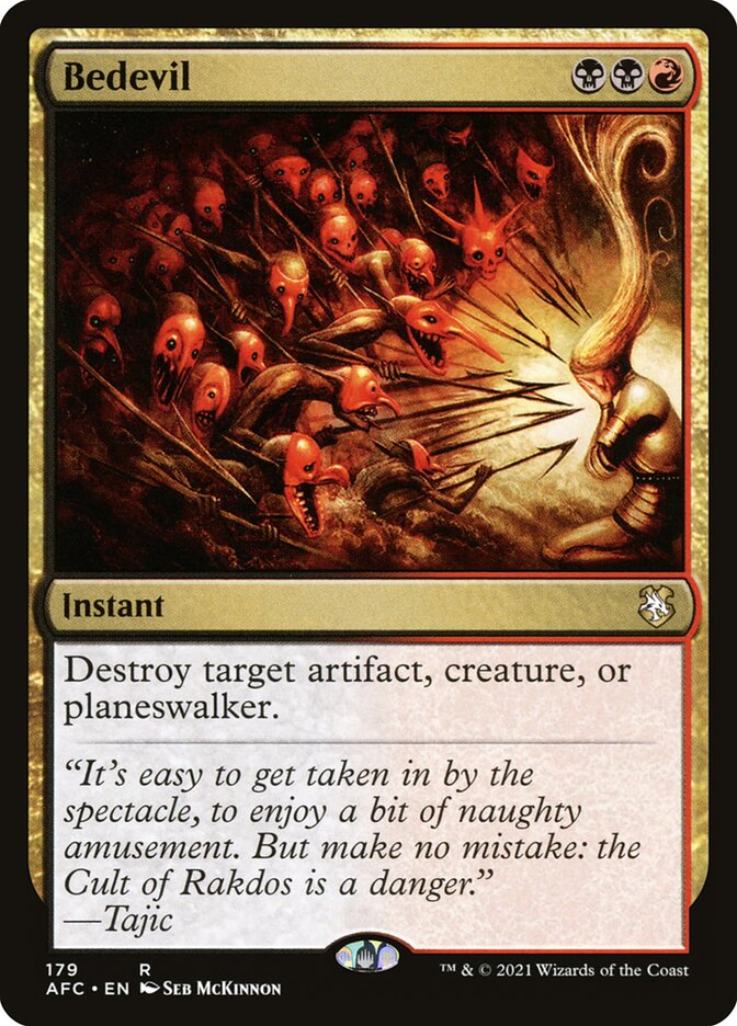 Bedevil – Rare Magic: The Gathering card from Forgotten Realms Commander (#179)