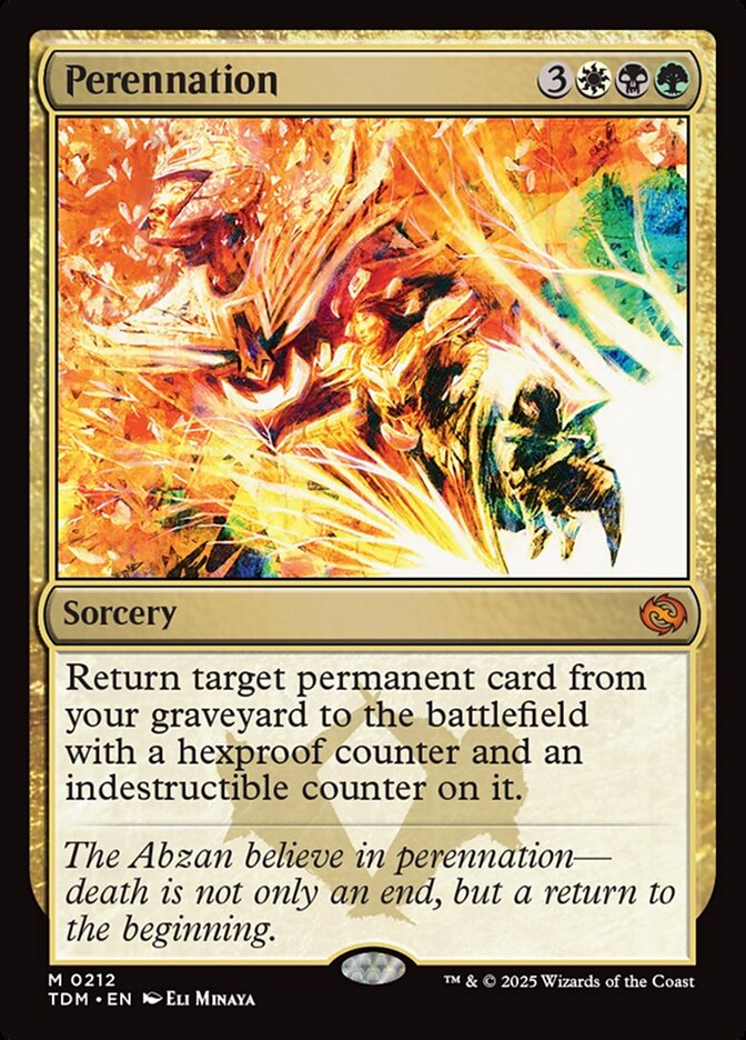 Perennation – Mythic Magic: The Gathering card from Tarkir: Dragonstorm (#212)