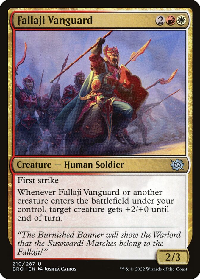 Fallaji Vanguard – Uncommon Magic: The Gathering card from The Brothers' War (#210)