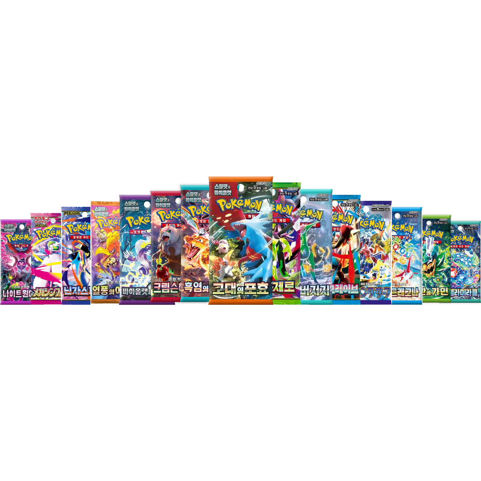 Korean Pokemon Booster Pack Bundle — 15 Random Packs — Moore Collectables UK