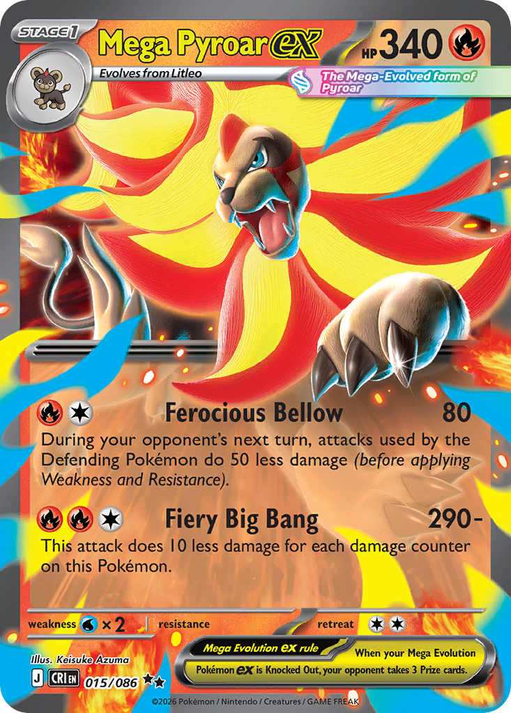 Mega Pyroar ex - Chaos Rising #15