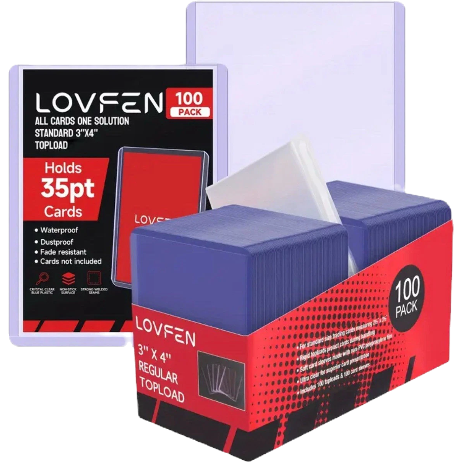 Lovfen: 35pt Regular Toploaders - 100 Pack — Moore Collectables UK