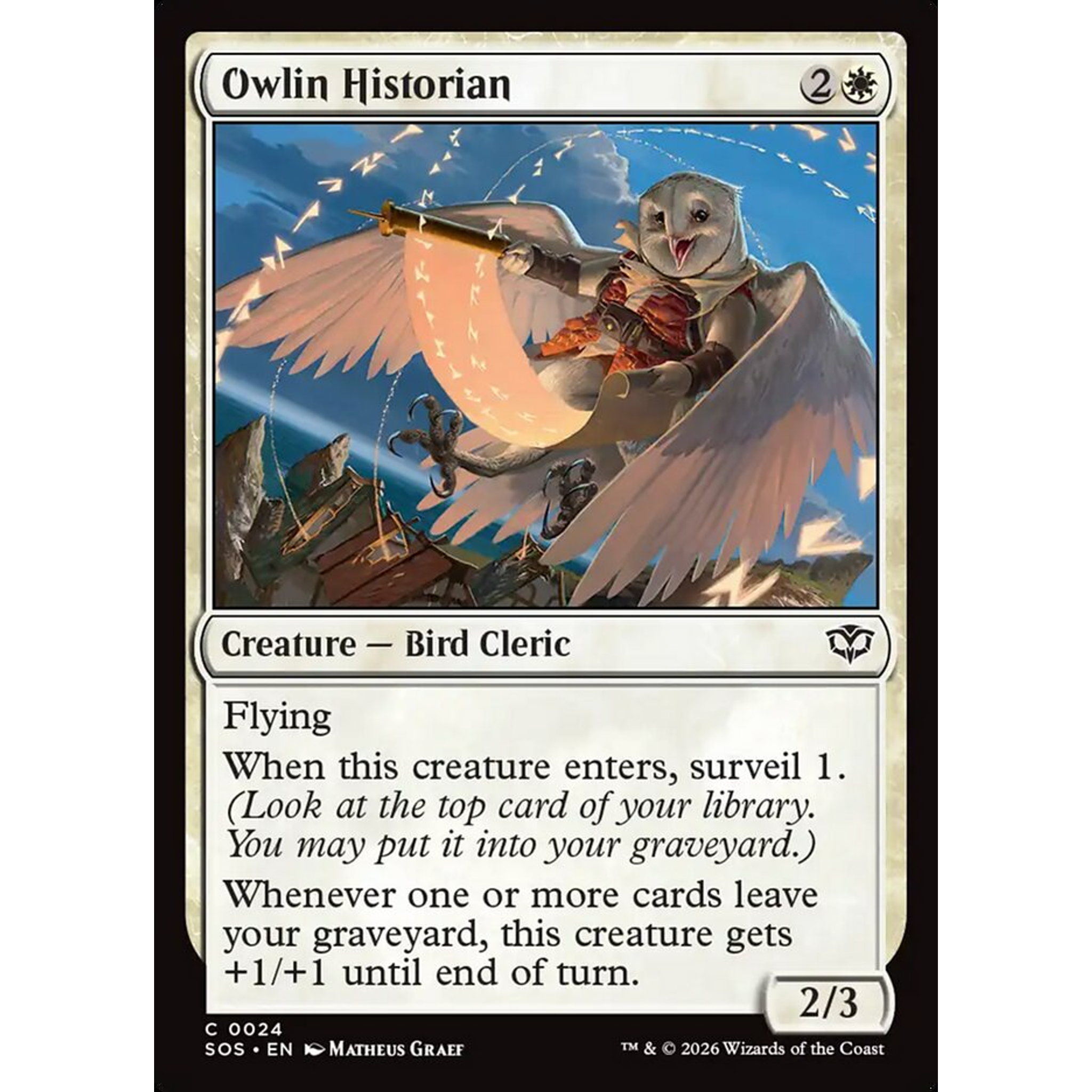 Owlin Historian (SOS 24) — Moore Collectables UK
