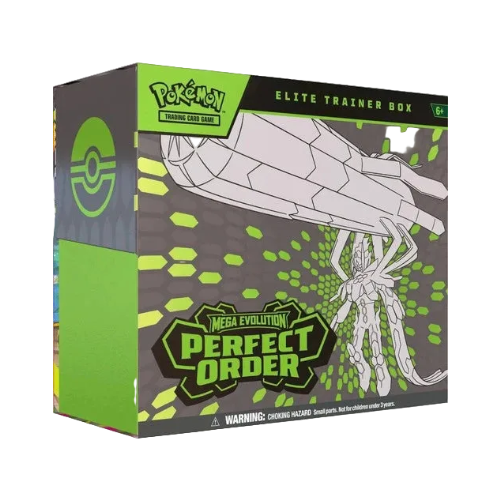 Pokémon trading card game elite trainer box with green and gray design