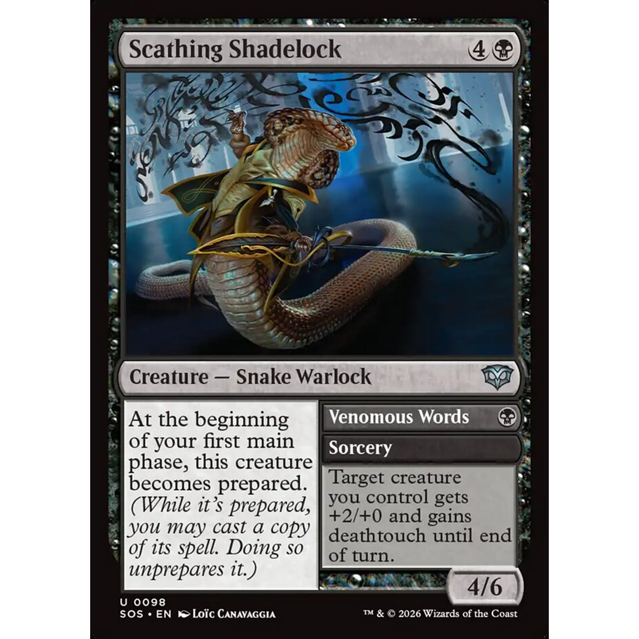 Scathing Shadelock // Venomous Words (SOS 98) — Moore Collectables UK