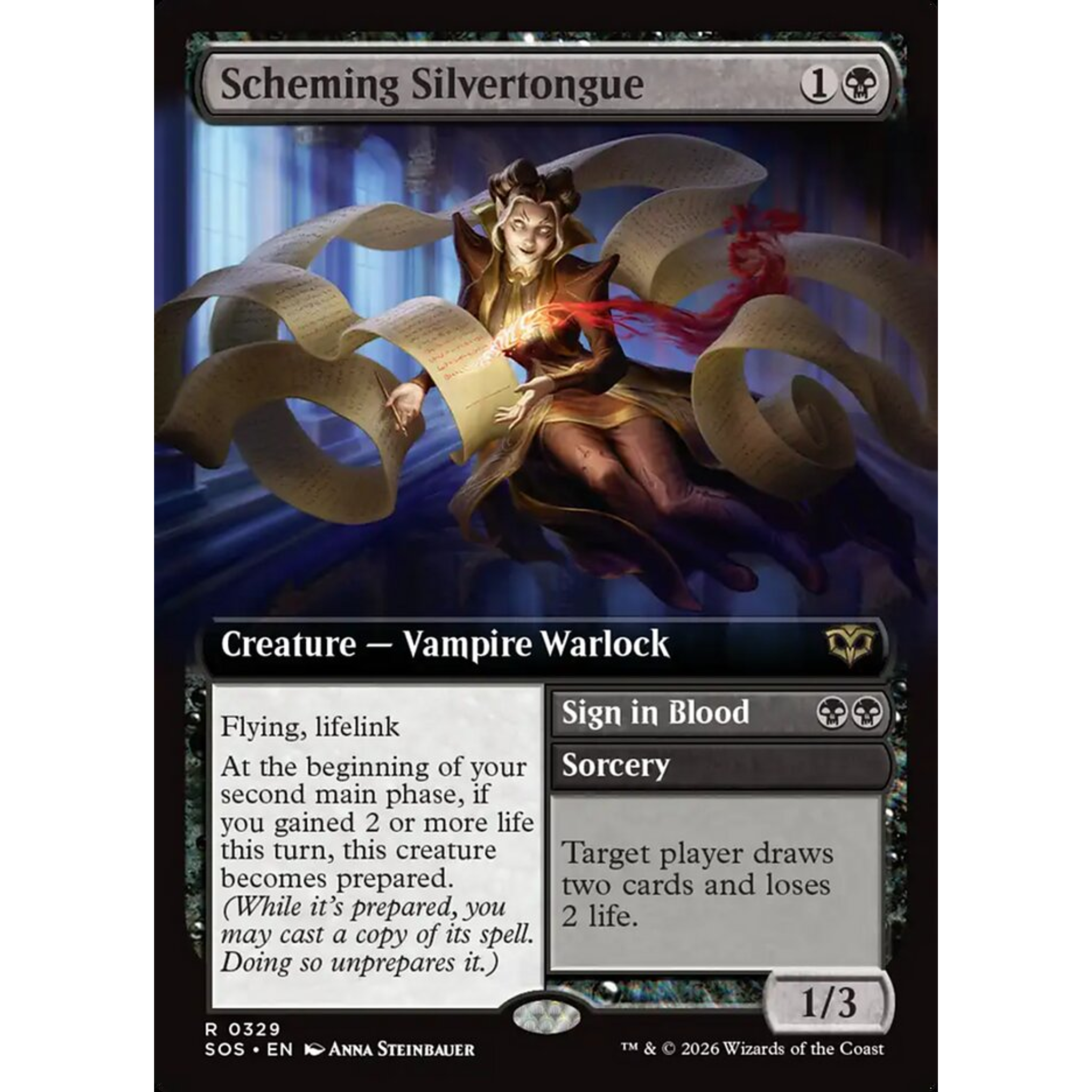 Scheming Silvertongue // Sign in Blood (SOS 329) — Moore Collectables UK