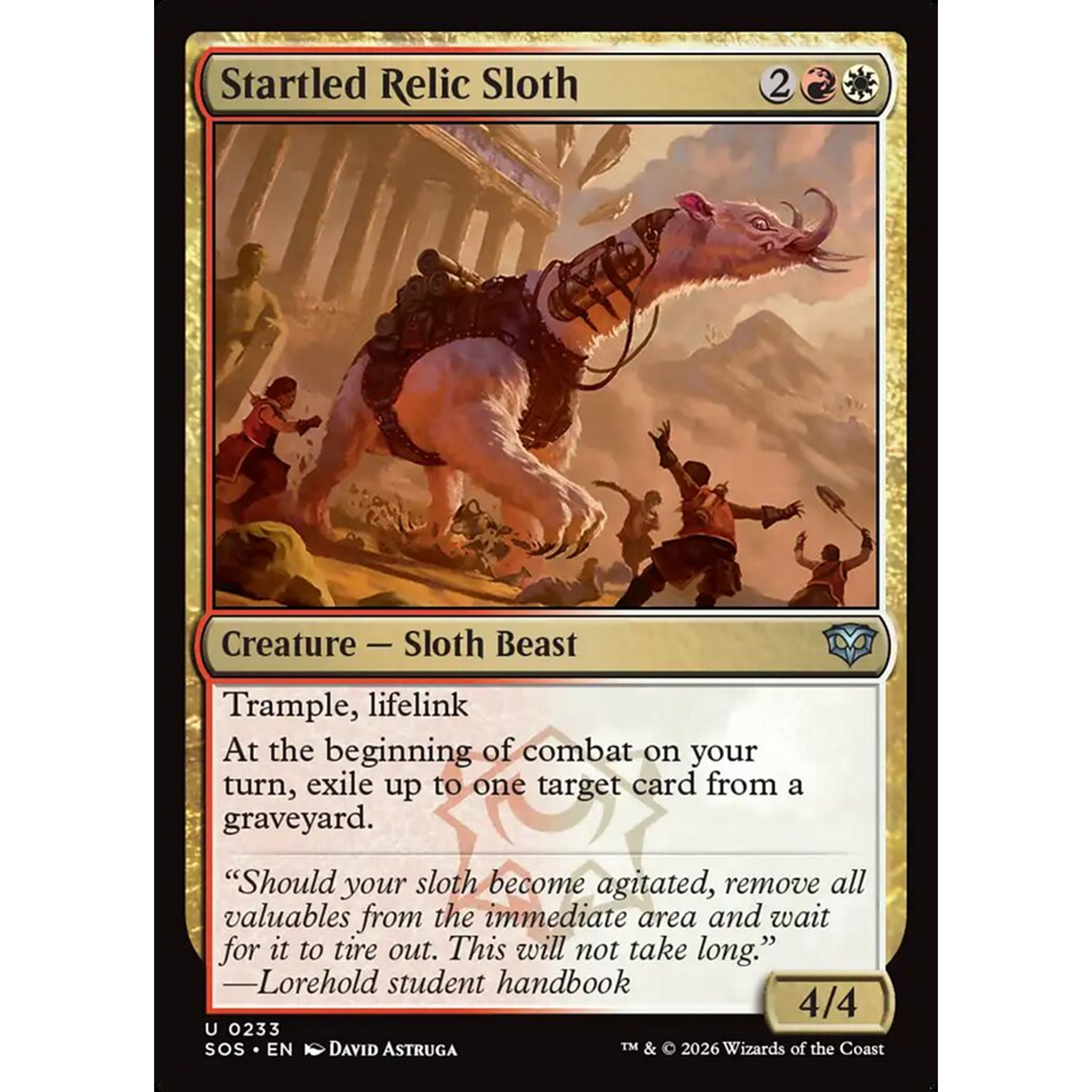 Startled Relic Sloth (SOS 233) — Moore Collectables UK