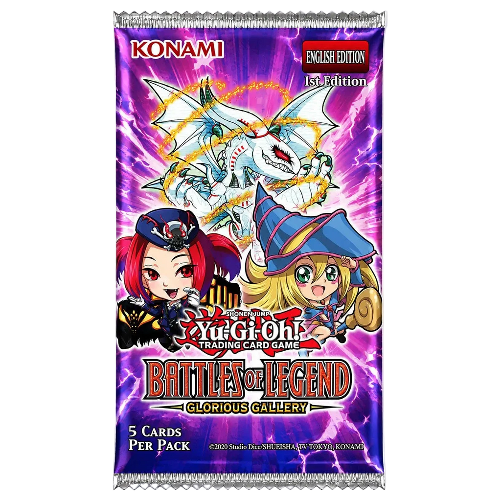 Yu-Gi-Oh! Battles of Legend Glorious Gallery English booster pack with 5 cards per pack